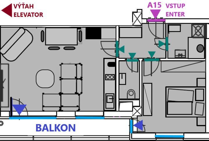 Apartment Mala Praha & Parking In The Garage 日利纳 外观 照片